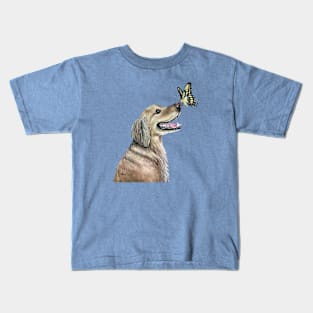 Dog & Butterfly Kids T-Shirt